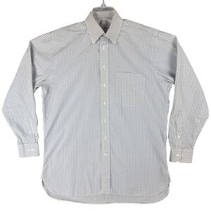Ben Silver Charleston Mens 15.5-33 Blue Yellow Check Button Down Shirt Canada